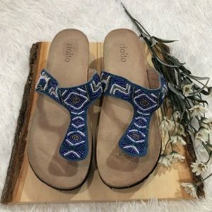 NWOB Rialto blue Sandals size 8M